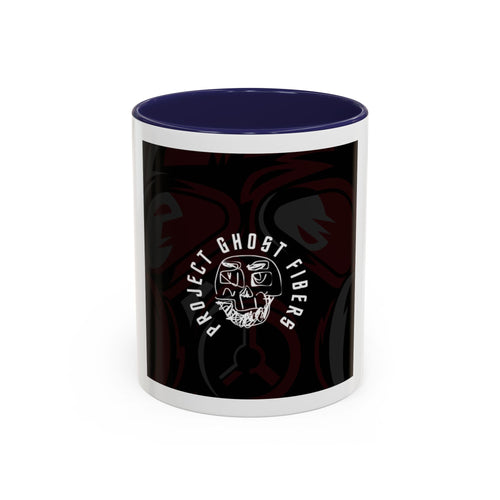 Project Ghost Fibers Coffee Mug — Skull Logo Accent Mug (11/15oz)