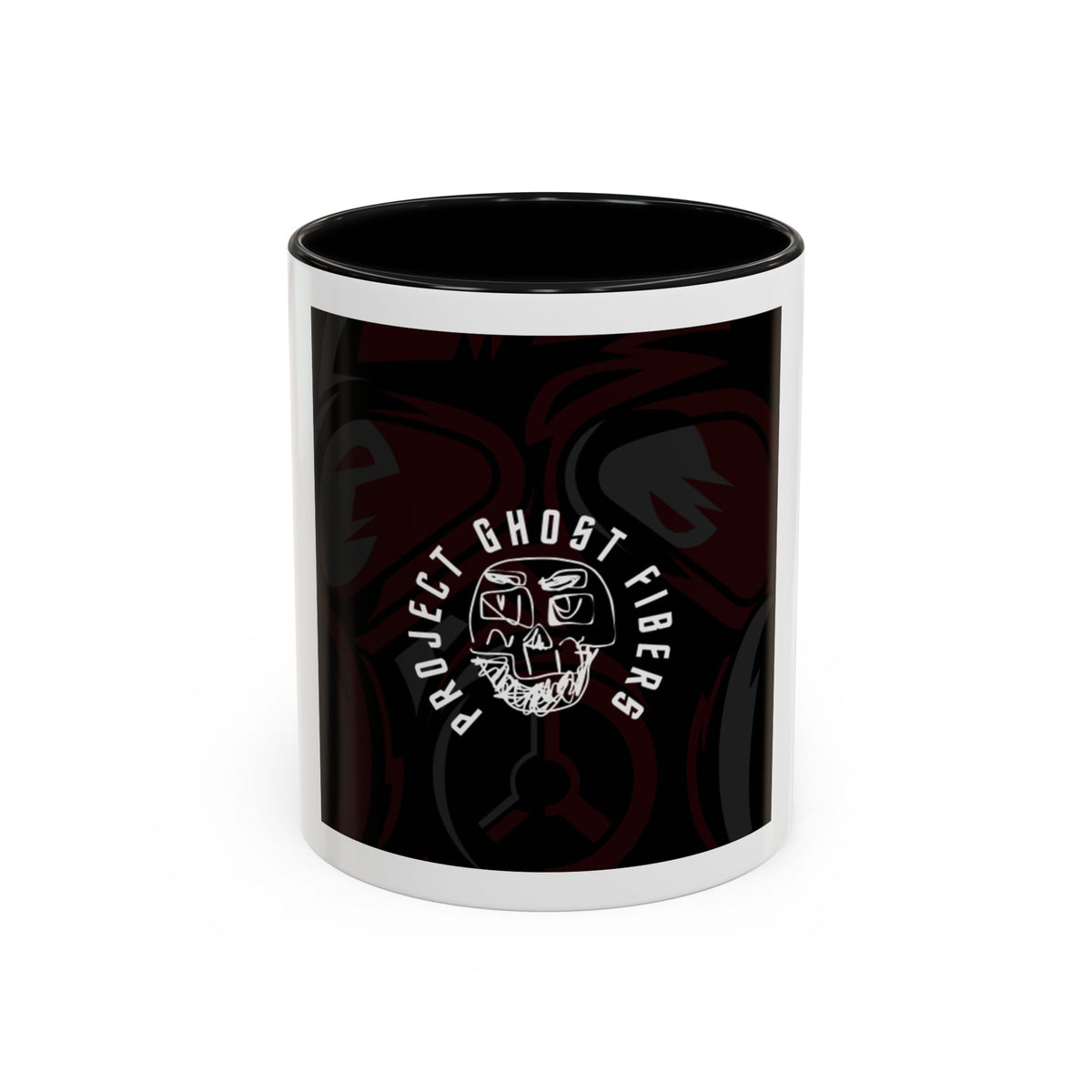 Project Ghost Fibers Coffee Mug — Skull Logo Accent Mug (11/15oz)