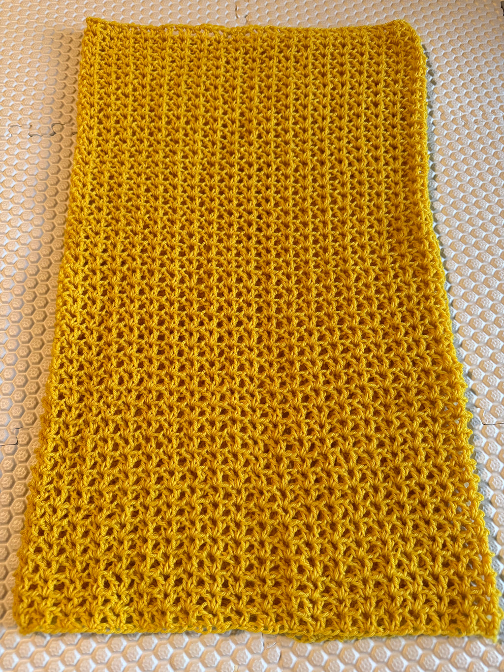 Sour Citrus Crochet Cowl - Acrylic/Wool/Nylon Blend - Handmade Scarf