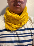 Sour Citrus Crochet Cowl - Acrylic/Wool/Nylon Blend - Handmade Scarf