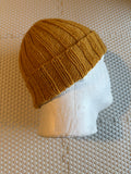 Mustard Knitted Beanie - 100% Premium Acrylic - Handknit Winter Hat
