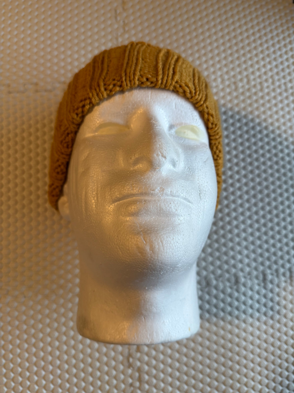 Mustard Knitted Beanie - 100% Premium Acrylic - Handknit Winter Hat