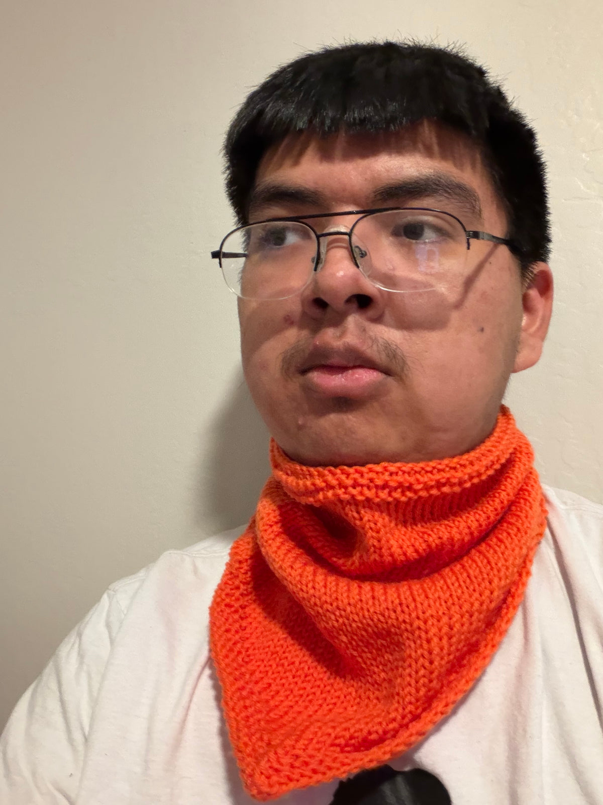 Pumpkin Patch Bandana Cowl - 100% Superwash Wool - Handknit Scarf